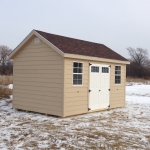 Lap siding and soffits on all sides to match house